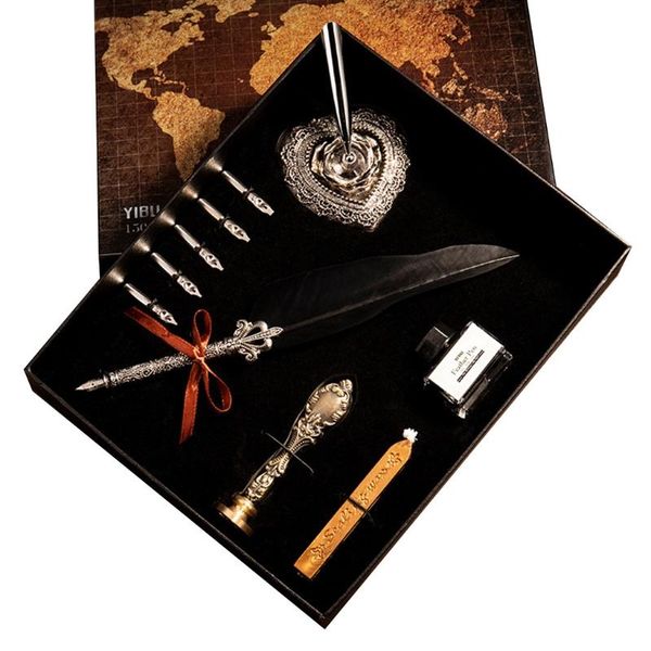 vintage quill feather dip pen fountain writing ink 5 nibs heart holder gift box w8ec pens
vintage quill feather dip pen fountain writing ink 5 nibs heart holder gift box w8ec pens