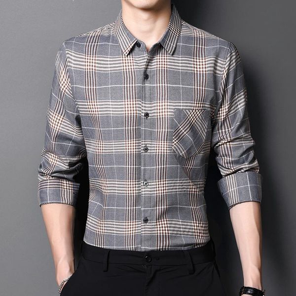 men's casual shirts fashion plaid business men long sleeve slim shirt office social formal dress clothing chemise homme, White;black
men's casual shirts fashion plaid business men long sleeve slim shirt office social formal dress clothing chemise homme, White;black