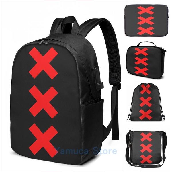 backpack funny graphic print flag of amsterdam (xxx) usb charge men school bags women bag travel laptop
backpack funny graphic print flag of amsterdam (xxx) usb charge men school bags women bag travel laptop