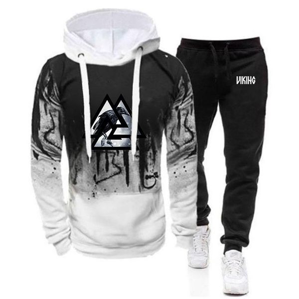 men's tracksuits men spring 2021 fashion viking ragnar's raven hoodies sweatpants male comfortable cotton trousers sport suit set, Gray
men's tracksuits men spring 2021 fashion viking ragnar's raven hoodies sweatpants male comfortable cotton trousers sport suit set, Gray