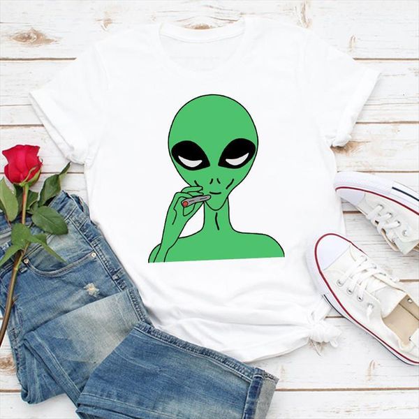 clothes funny fashion printing womens 90s summer graphic tshirts ladies tee, White