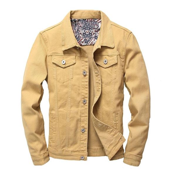 denim jacket streetwear motorcycle slim casual jeans jacket coat men green yellow red simple classic solid color cargo, Black;brown
denim jacket streetwear motorcycle slim casual jeans jacket coat men green yellow red simple classic solid color cargo, Black;brown
