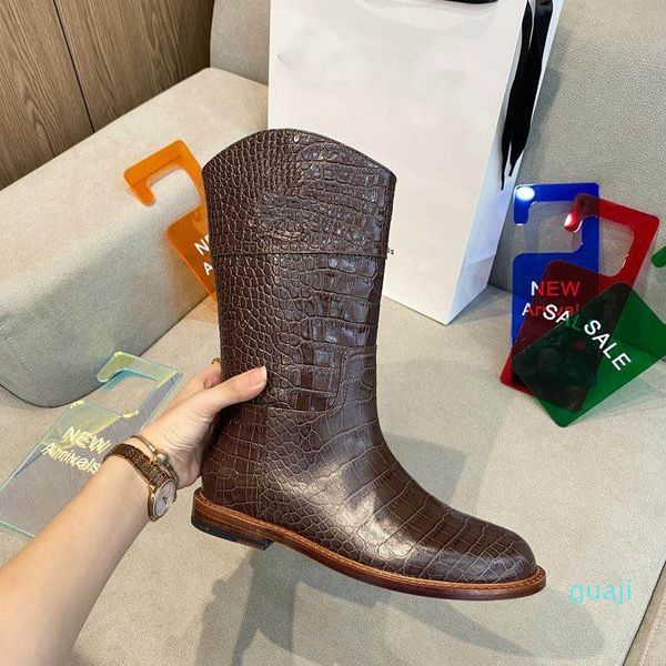 autumn mid-tube boots western cowboy boot women round toe leather booties crocodile grain cowhide fashion casual shoes high-end quality 6602, Black
autumn mid-tube boots western cowboy boot women round toe leather booties crocodile grain cowhide fashion casual shoes high-end quality 6602, Black