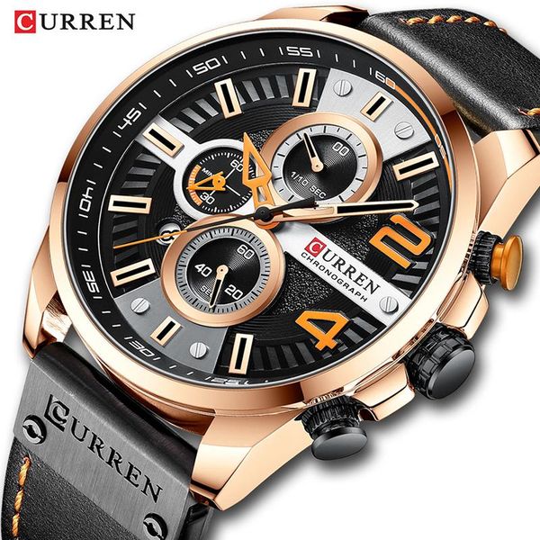 wristwatches curren watches men chronograph sports mens leather quartz wristwatch waterproof relogio masculino, Slivery;brown
wristwatches curren watches men chronograph sports mens leather quartz wristwatch waterproof relogio masculino, Slivery;brown