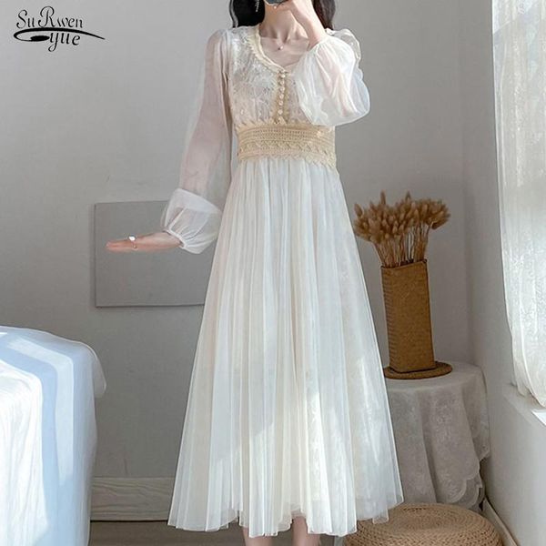 casual dresses sweet mesh lace dress elegant v-neck a-line high wasit women button puff sleeve pink mid-calf vestidos mujer 12915, Black;gray
casual dresses sweet mesh lace dress elegant v-neck a-line high wasit women button puff sleeve pink mid-calf vestidos mujer 12915, Black;gray