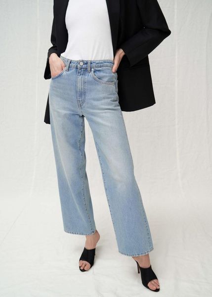 women's jeans women pants spring, autumn and winter all-match loose high-waist straight-leg cropped trousers, Blue
women's jeans women pants spring, autumn and winter all-match loose high-waist straight-leg cropped trousers, Blue