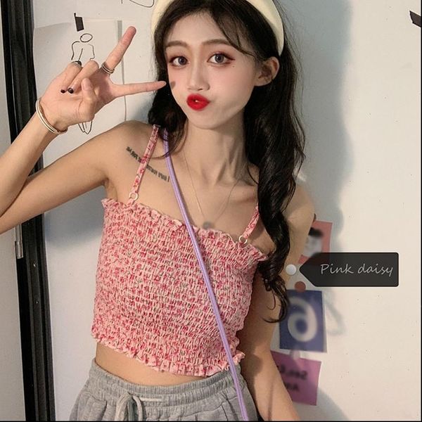 womens chiffon floral print sweet summer camis fresh exposed navel camisole w1 drop shipping, White
womens chiffon floral print sweet summer camis fresh exposed navel camisole w1 drop shipping, White