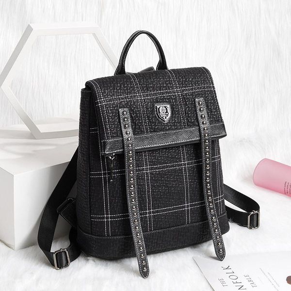 backpack style women soft leather england school for girl student plaid book bag travel bolsa feminina lapknapsack work
backpack style women soft leather england school for girl student plaid book bag travel bolsa feminina lapknapsack work