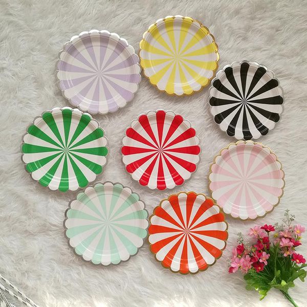 disposable dinnerware 8pcs rainbow plates tableware striped paper birthday baby shower party supplies wedding christmas decoration
disposable dinnerware 8pcs rainbow plates tableware striped paper birthday baby shower party supplies wedding christmas decoration