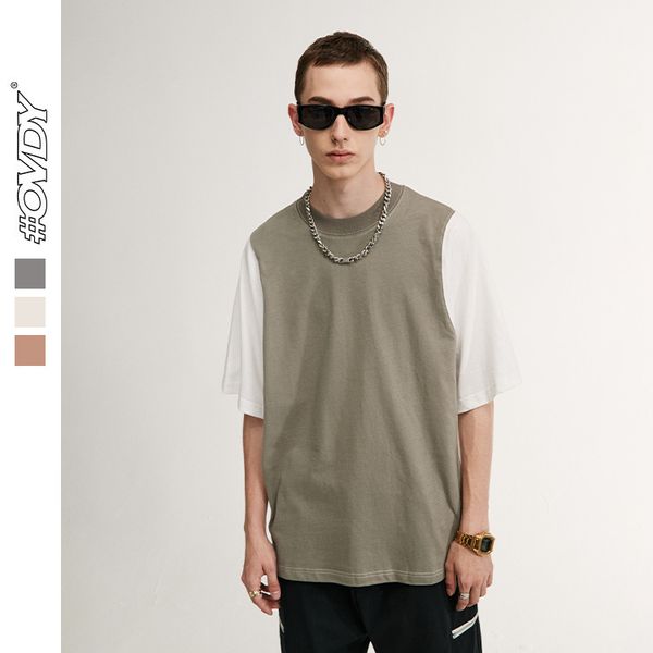 wxwovdy men's 2021 spring and summer new fashion brand simple splicing color versatile loose t-shirt men's and women's short, White;black
wxwovdy men's 2021 spring and summer new fashion brand simple splicing color versatile loose t-shirt men's and women's short, White;black