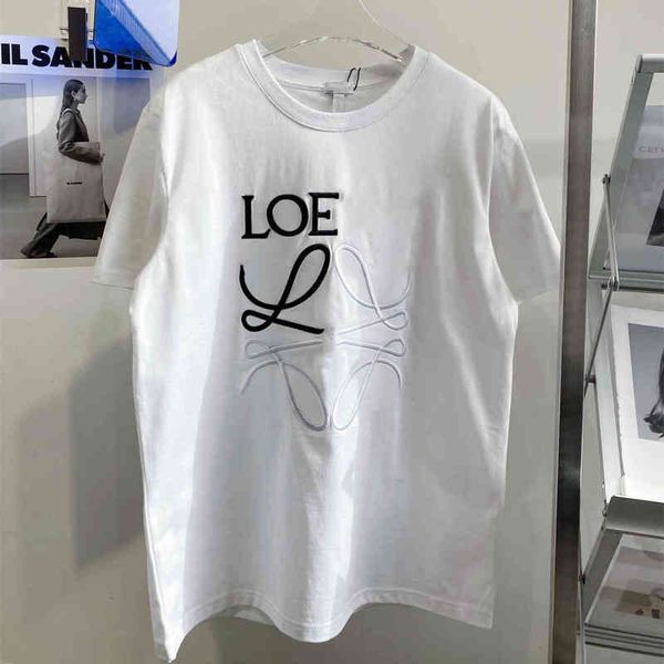 2022 factory wholesale new loe luojiachao summer stereo color contrast letter embroidery short sleeve men's and women's lovers, White
2022 factory wholesale new loe luojiachao summer stereo color contrast letter embroidery short sleeve men's and women's lovers, White