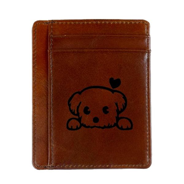 card holders baby pet cute dog cartoon holder genuine leather pocket custom name wallet, Brown;gray
card holders baby pet cute dog cartoon holder genuine leather pocket custom name wallet, Brown;gray