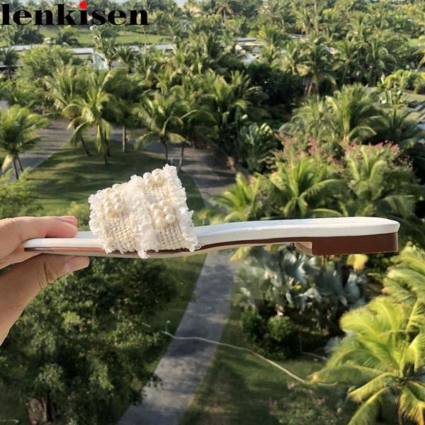 slippers lenkisen concise style leisure convenient peep toe flats beading pearl gingham slip on beauty lady outside slipper shoes l79, Black
slippers lenkisen concise style leisure convenient peep toe flats beading pearl gingham slip on beauty lady outside slipper shoes l79, Black