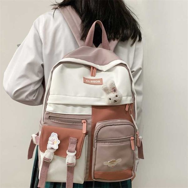 waterproof nylon insert buckle women backpack female cute multi-pocket travel bag schoolbag for teenage girls book bags 211025
waterproof nylon insert buckle women backpack female cute multi-pocket travel bag schoolbag for teenage girls book bags 211025