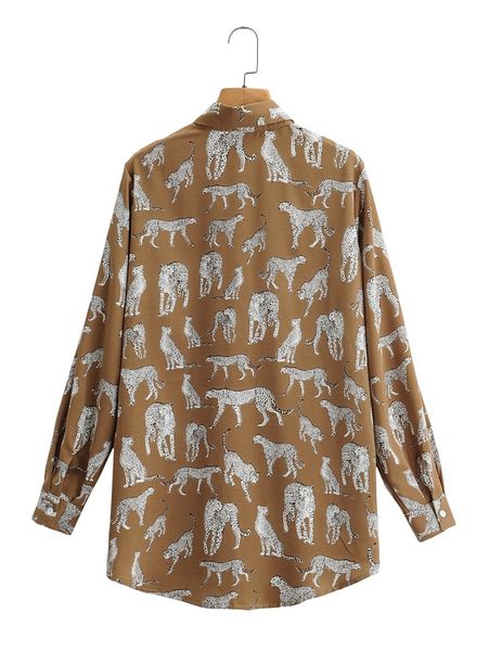 2021 new lady loose oversized tiger print blouse long sleeve retro lapel shirt with animal pattern au3x, Tan;black
2021 new lady loose oversized tiger print blouse long sleeve retro lapel shirt with animal pattern au3x, Tan;black