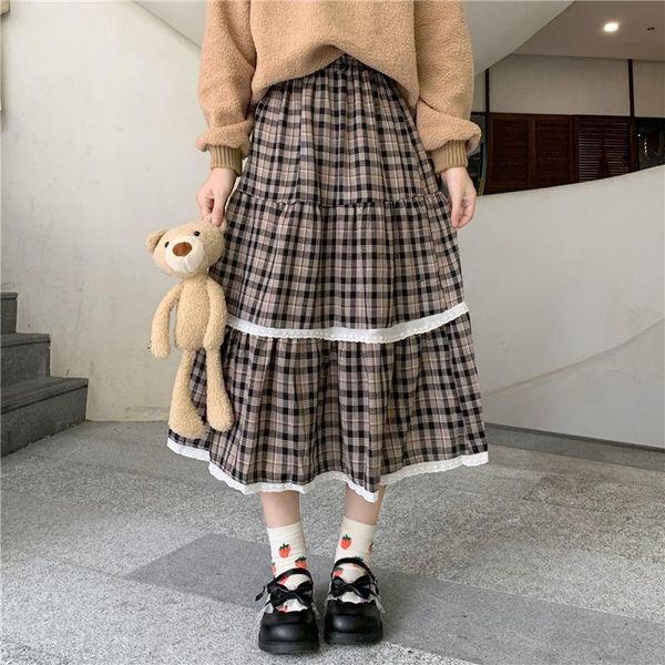 skirts houzhou harajuku vintage plaid skirt women kawaii cute lace patchwork high waist midi long japanese soft girls autumn, Black
skirts houzhou harajuku vintage plaid skirt women kawaii cute lace patchwork high waist midi long japanese soft girls autumn, Black
