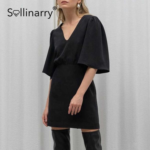 sollinarry chic puff sleeve summer women dress v-neck solid color high street women`s dress aline ladies mini vestidos 210709, Black;gray
sollinarry chic puff sleeve summer women dress v-neck solid color high street women`s dress aline ladies mini vestidos 210709, Black;gray