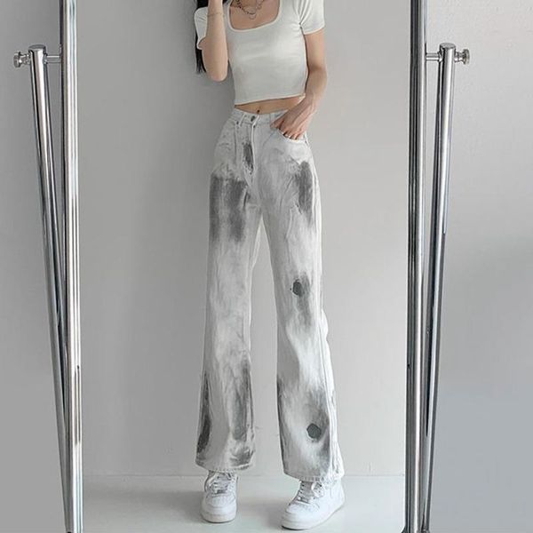 women's jeans white distressed denim grunge pants women high waist streetwear korean straight leg boyfriend for, Blue
women's jeans white distressed denim grunge pants women high waist streetwear korean straight leg boyfriend for, Blue