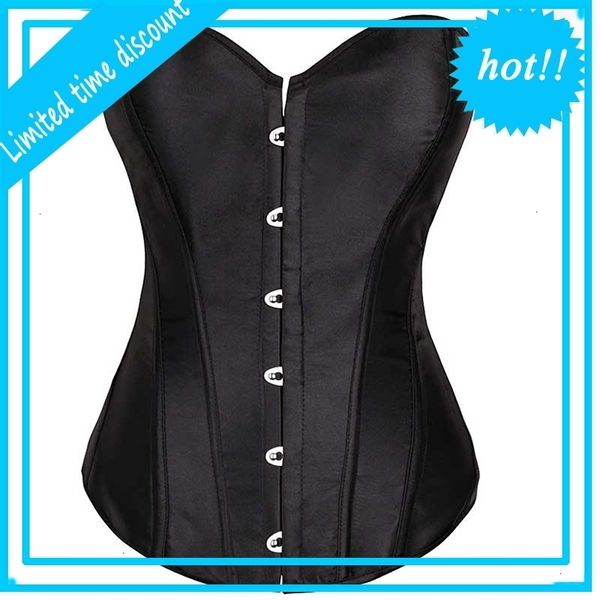 white bustiers lingerie overbust satin corset plus size corsets women front closure elastic boned corselet bustier, Black;white
white bustiers lingerie overbust satin corset plus size corsets women front closure elastic boned corselet bustier, Black;white