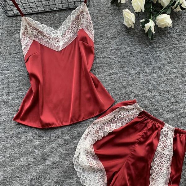 girls sleepwear set satin pajama set summer silk pyjamas feminine suspender shorts lace patchwork two-piece suit women1, Black;red
girls sleepwear set satin pajama set summer silk pyjamas feminine suspender shorts lace patchwork two-piece suit women1, Black;red
