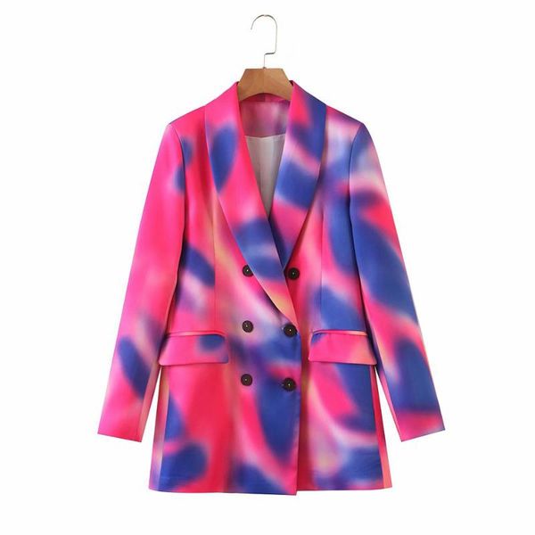 women's suits & blazers women 2021 fashion tie dye double breasted coat vintage pockets office lady female outerwear chic, White;black
women's suits & blazers women 2021 fashion tie dye double breasted coat vintage pockets office lady female outerwear chic, White;black