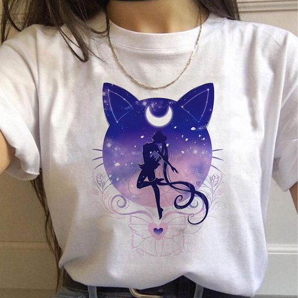 sailor moon t shirt women harajuku short sleeve aesthetic cat anime women cute female t-shirt kawaii tees, White
sailor moon t shirt women harajuku short sleeve aesthetic cat anime women cute female t-shirt kawaii tees, White