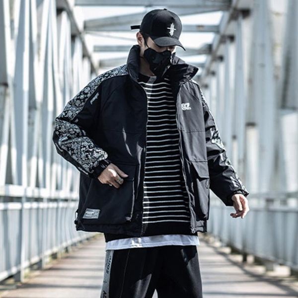 men's jackets aogz hip hop streetwear winter jacket thick zipper coat men casual parka cotton padded outwear puffer man, Black;brown
men's jackets aogz hip hop streetwear winter jacket thick zipper coat men casual parka cotton padded outwear puffer man, Black;brown