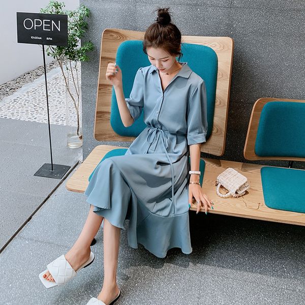 luxury casual drs2021 summer women's french shirt drs large temperament close waist light ripe wind fishtail skirt, Black;gray
luxury casual drs2021 summer women's french shirt drs large temperament close waist light ripe wind fishtail skirt, Black;gray