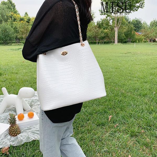 crocodile capacity pattern bucket bags color large casual chain ladies bags fashion shoulder solid women tote bag women handbag qhgvv, Red;black
crocodile capacity pattern bucket bags color large casual chain ladies bags fashion shoulder solid women tote bag women handbag qhgvv, Red;black