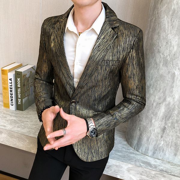 2021 new men's blazer casual slim fit shiny grain prom blazers male korean style fashion solid suit jacket youth clothes xape, White;black
2021 new men's blazer casual slim fit shiny grain prom blazers male korean style fashion solid suit jacket youth clothes xape, White;black