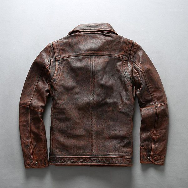 men's leather & faux arrival vintage genuine jacket short slim fit cowskin motorcycle biker coat men, Black
men's leather & faux arrival vintage genuine jacket short slim fit cowskin motorcycle biker coat men, Black