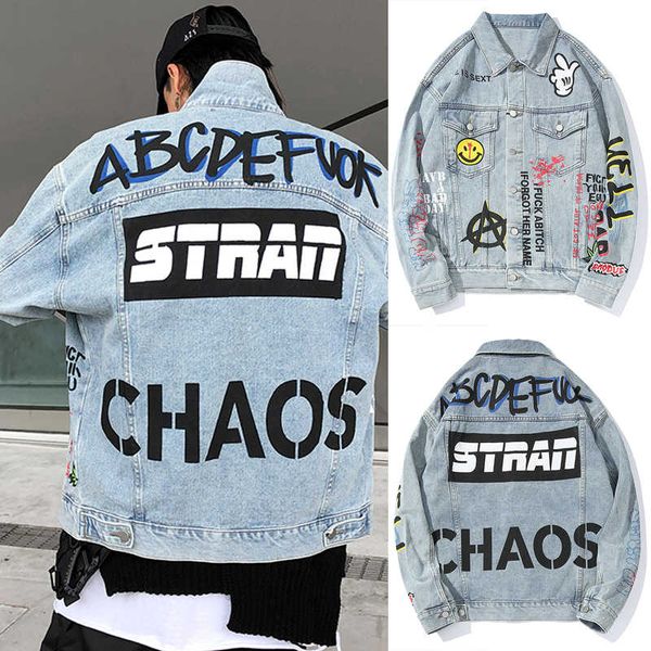 denim jacket men motorcycle bomber jacket jeans wear jacket hiphop off streetwear black white cotton coat harajuku ow cowboy cx200801, Black;brown 
denim jacket men motorcycle bomber jacket jeans wear jacket hiphop off streetwear black white cotton coat harajuku ow cowboy cx200801, Black;brown