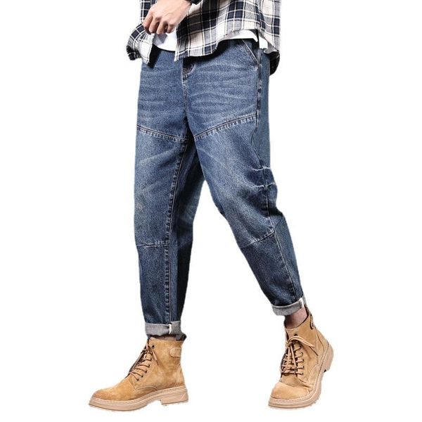 men's jeans autumn winter baggy cargo fashion harlan cotton streetwear harajuku pants joggers elastic waist trousers male, Blue
men's jeans autumn winter baggy cargo fashion harlan cotton streetwear harajuku pants joggers elastic waist trousers male, Blue