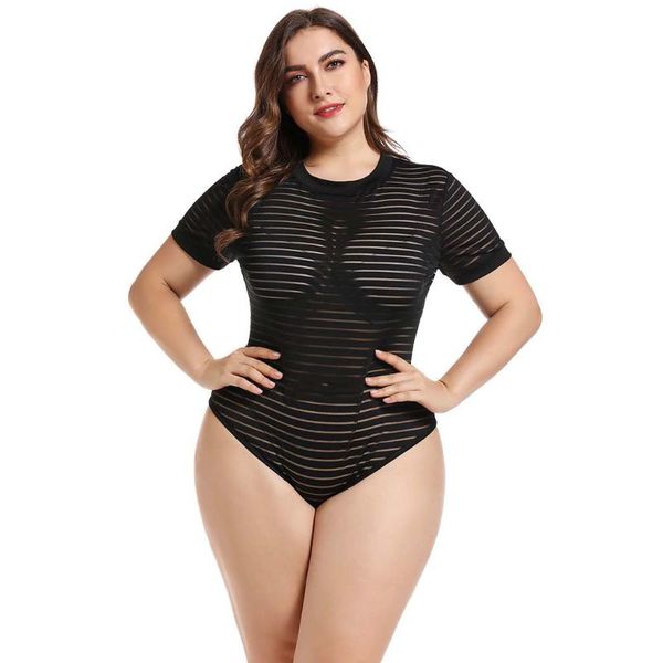 women's jumpsuits & rompers tracksuit women fashion round neck striped mesh jumpsuit 2021 ladies elegant monos largos mujer pantalon #j, Black;white
women's jumpsuits & rompers tracksuit women fashion round neck striped mesh jumpsuit 2021 ladies elegant monos largos mujer pantalon #j, Black;white