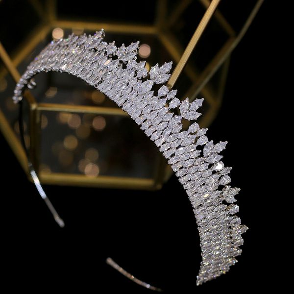 new zirconia bridal wedding hair accessories tiara headband crystal crown graduation jewelry mx200720, White;golden
new zirconia bridal wedding hair accessories tiara headband crystal crown graduation jewelry mx200720, White;golden