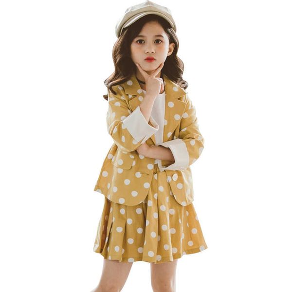 kids suit set dot jacket + skirt children's clothes for girls casual style big spring autumn costume 210528, White
kids suit set dot jacket + skirt children's clothes for girls casual style big spring autumn costume 210528, White