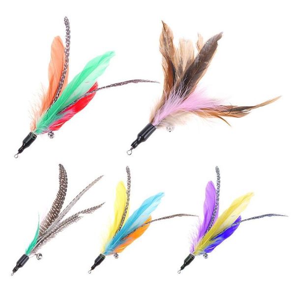 cat toys 5 pcs/lot random colorful feather replacement head interactive play training refill wand pet products
cat toys 5 pcs/lot random colorful feather replacement head interactive play training refill wand pet products