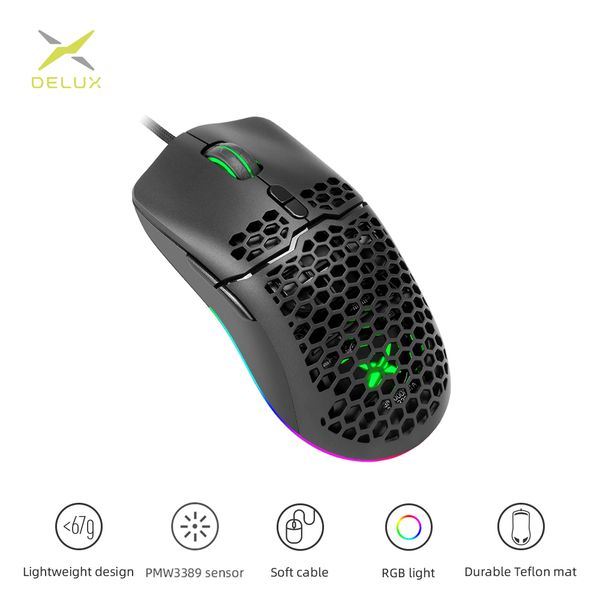 delux m700 67g pmw3389 lightweight wired mice gaming mouse rgb 7 buttons fully programmable honeycomb hollow design mouse gamer
delux m700 67g pmw3389 lightweight wired mice gaming mouse rgb 7 buttons fully programmable honeycomb hollow design mouse gamer