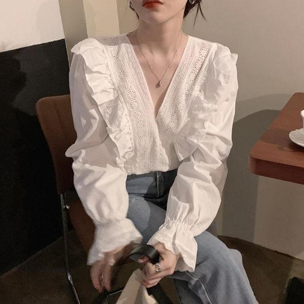 women's blouses & shirts lace patchwork ruffles solid women white blouse summer design 2021 v-neck puff sleeved loose elegant office la
women's blouses & shirts lace patchwork ruffles solid women white blouse summer design 2021 v-neck puff sleeved loose elegant office la