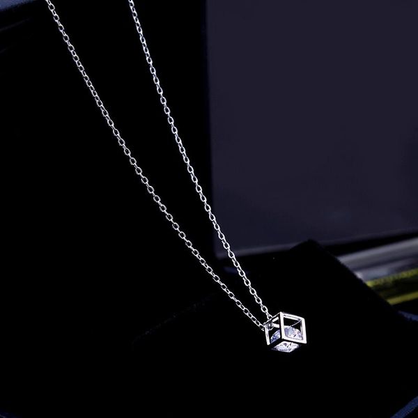 pendant necklaces yun ruo 2021 rose gold color luxury fashion square zircon inlay necklace titanium steel jewelry woman gift not fade, Silver
pendant necklaces yun ruo 2021 rose gold color luxury fashion square zircon inlay necklace titanium steel jewelry woman gift not fade, Silver