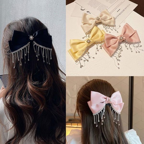 hair accessories elegant large tassel bow french clips rhinestone long bowknot hairpin pearl grip back head barettes
hair accessories elegant large tassel bow french clips rhinestone long bowknot hairpin pearl grip back head barettes