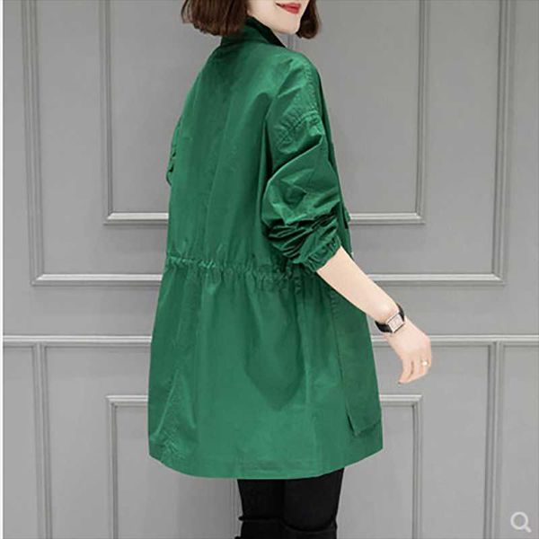 women's trench coats 2021 spring and autumn temperament windbreaker mid-length loose casual all-match jacket women, Tan;black
women's trench coats 2021 spring and autumn temperament windbreaker mid-length loose casual all-match jacket women, Tan;black