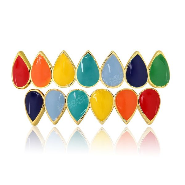 hip hop rainbow fangs teeth grillz bottom gold silver color grills halloween vampire tooth grillz set gifts, Black
hip hop rainbow fangs teeth grillz bottom gold silver color grills halloween vampire tooth grillz set gifts, Black