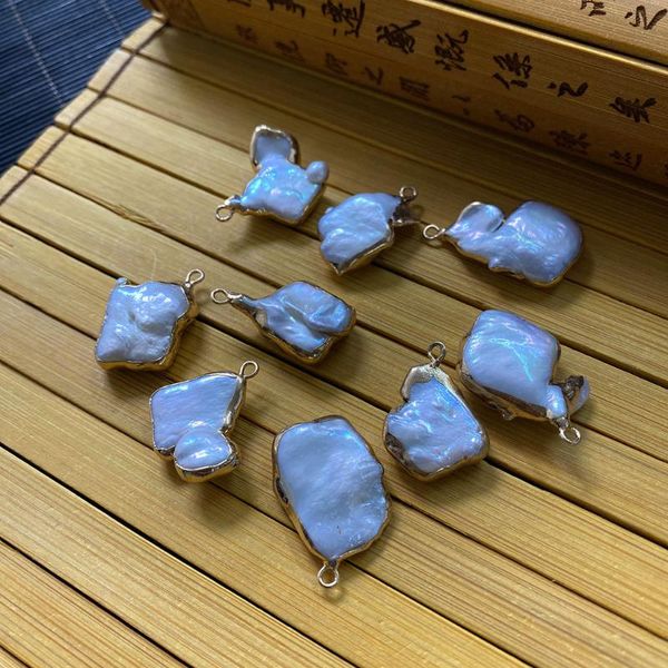 charms natural freshwater pearl pendant white irregular shape gold edge diy exquisite fashion necklace bracelet accessories wholesale, Bronze;silver
charms natural freshwater pearl pendant white irregular shape gold edge diy exquisite fashion necklace bracelet accessories wholesale, Bronze;silver