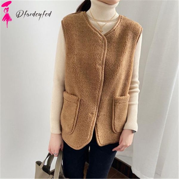 women's fur & faux 2021 autumn coat women clothes commuter solid color collarless grain fleece vest z571, Black
women's fur & faux 2021 autumn coat women clothes commuter solid color collarless grain fleece vest z571, Black