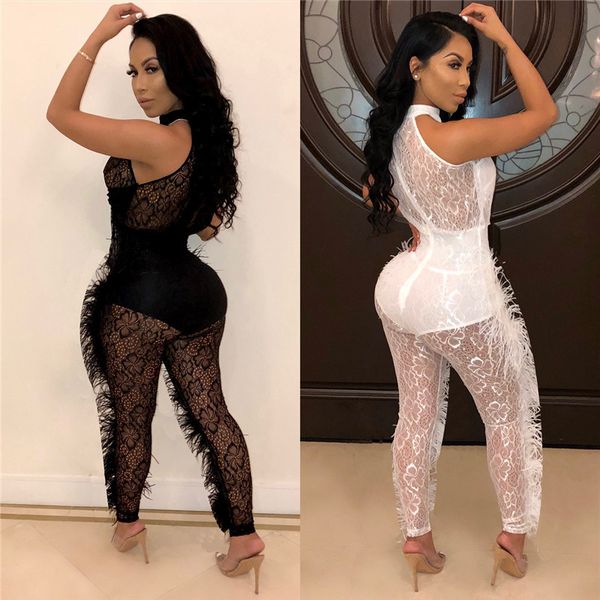 feathers floral sheer lace halter jumpsuit sleeveless skinny romper night club party overalls women fashion outfits playsuits, White
feathers floral sheer lace halter jumpsuit sleeveless skinny romper night club party overalls women fashion outfits playsuits, White