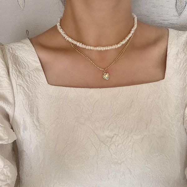 pendant necklaces kiss wife multilayer round pearl chain heart for women vintage gold chains necklace 2021 trend fashion jewelry, Silver
pendant necklaces kiss wife multilayer round pearl chain heart for women vintage gold chains necklace 2021 trend fashion jewelry, Silver