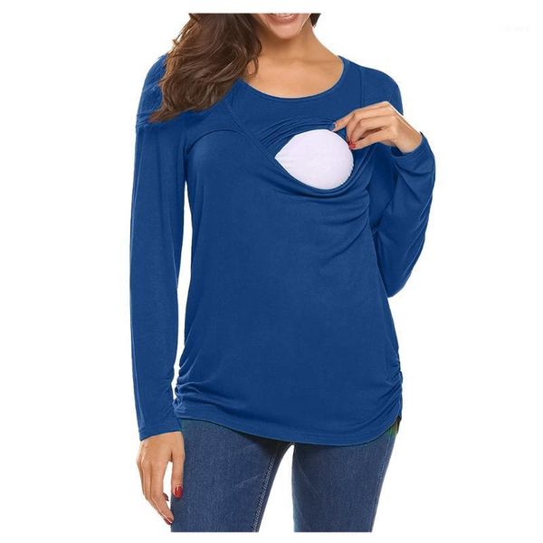 women's t-shirt camiseta lactancia loose maternity shirt pregnancy t women nusring breastfeed o-neck long sleeve solid, White
women's t-shirt camiseta lactancia loose maternity shirt pregnancy t women nusring breastfeed o-neck long sleeve solid, White