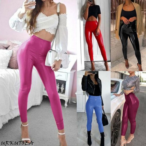 women's pants & capris 2021 womens high waist solid slim soft strethcy shiny wet look faux leather ladies female pvc trouser, Black;white
women's pants & capris 2021 womens high waist solid slim soft strethcy shiny wet look faux leather ladies female pvc trouser, Black;white