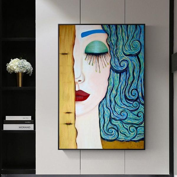 classic artist gustav klimt kiss tear abstract oil paintings on canvas posters and prints wall pictures for home decor cuadros
classic artist gustav klimt kiss tear abstract oil paintings on canvas posters and prints wall pictures for home decor cuadros
